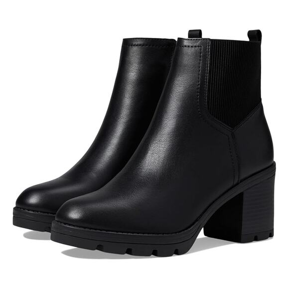 Naturalizer Women Verney Ankle Bootie US 7.5 Wide EU 38 Black Leather WP NWOB - Picture 1 of 12